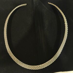 Elegant Sterling Silver Braided Necklace